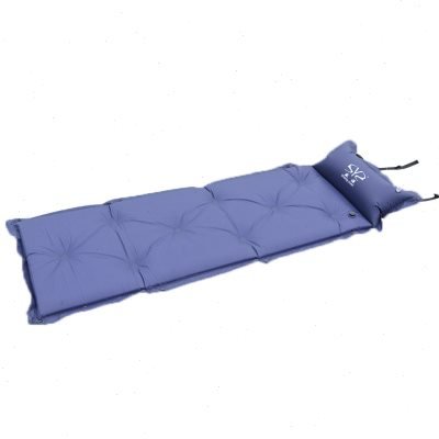 An outdoor inflating pad, camping pads, sleeping pads, a single pair of pillows, plus