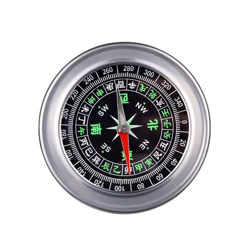 A child with a compass uses a high-precision outdoor primary school to point to an adult with a northern needle