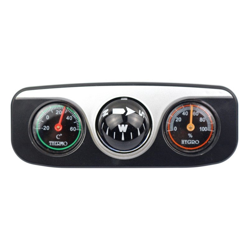 2024 new triangulation of a multi-purpose car-mounted guide ball, a compass of thermometers, car accessories