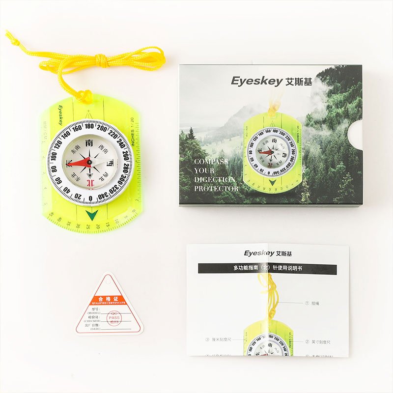 Aski's children's guide is a high-precision exterior pointer with a multi-purpose fluorescent fluorescent geologic compass