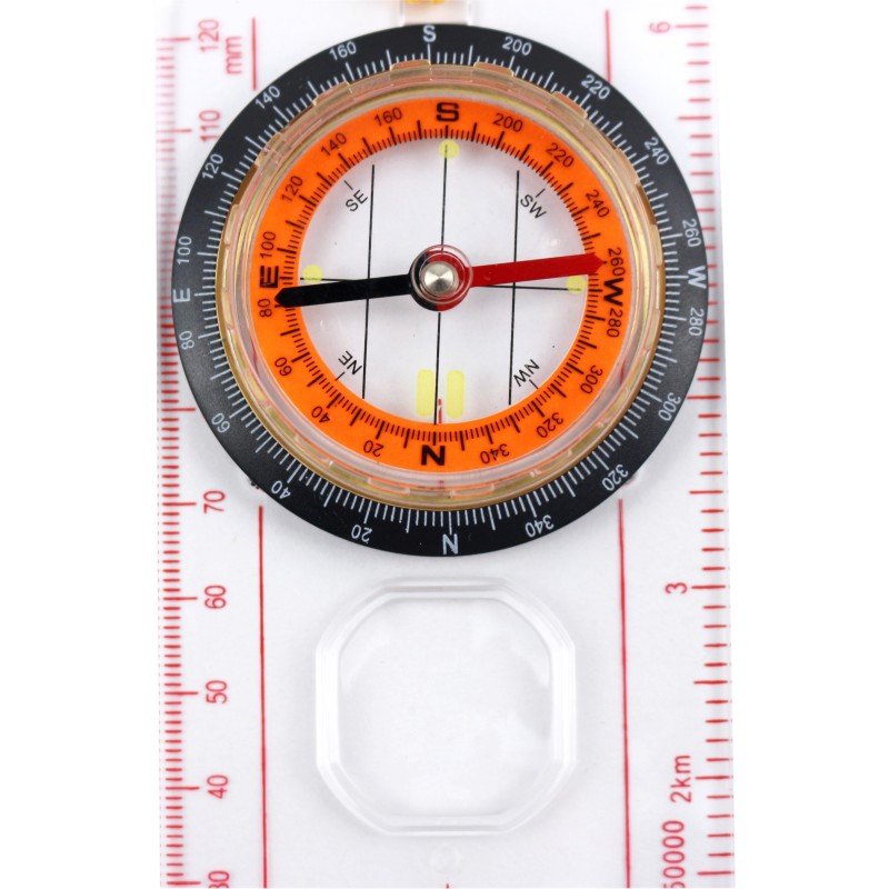 Pointing north to cross-country, students train city-directed scavenger-hunting, thumb-style calibration compass