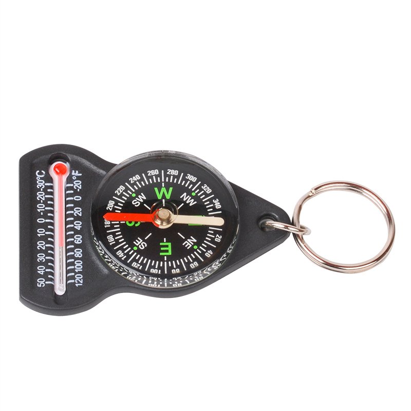 Gaga's outdoor thermometer points to a multi-purpose key to the northern compass and a strong magnet for the field expedition pack