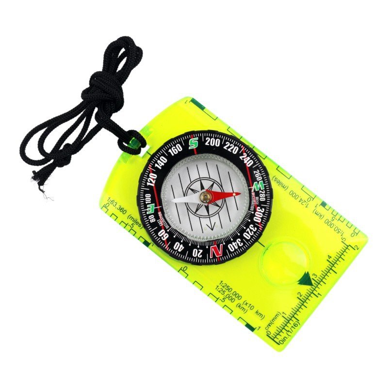 THE DC361 OPEN MULTI-PURPOSE COMPASS POINTS TO THE SCALE OF THE MAP SCALE OF THE NORTHERN ACLIKIAN COMPASS