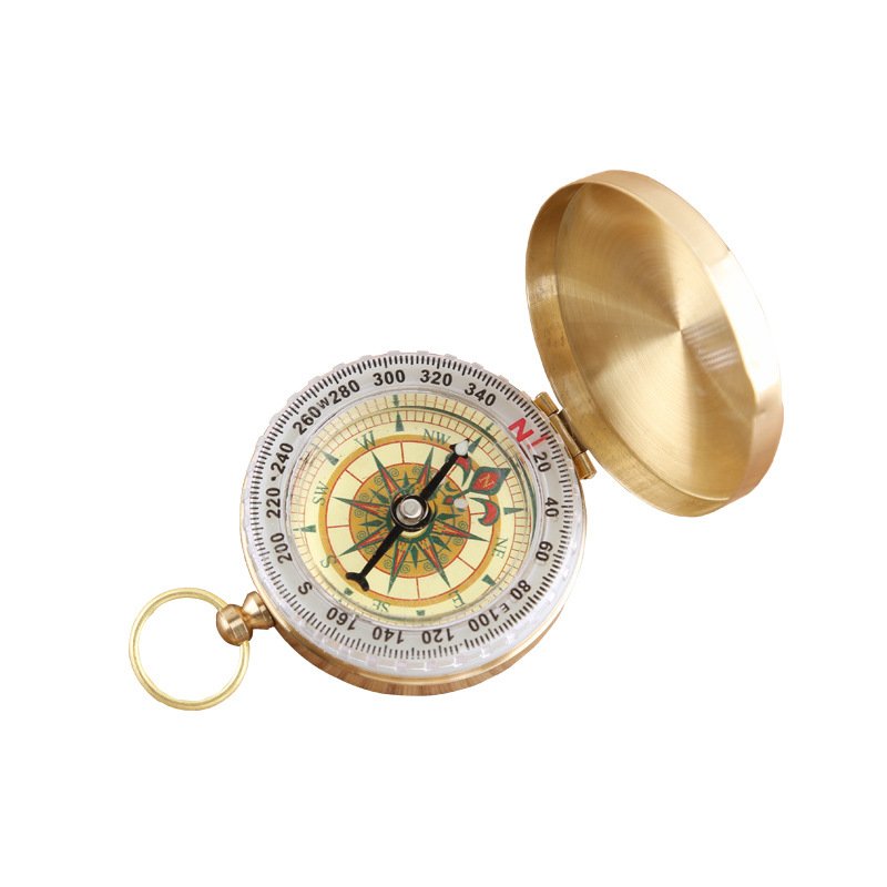 Pure copper points to an outdoor compass and a multi-purpose key to the nightlight