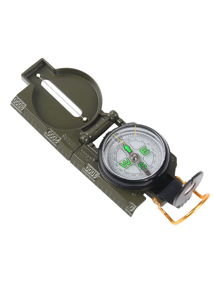 The waterproof night-light compass points to the north of the U.S. multi-purpose metal shell carrying a compass outside the north