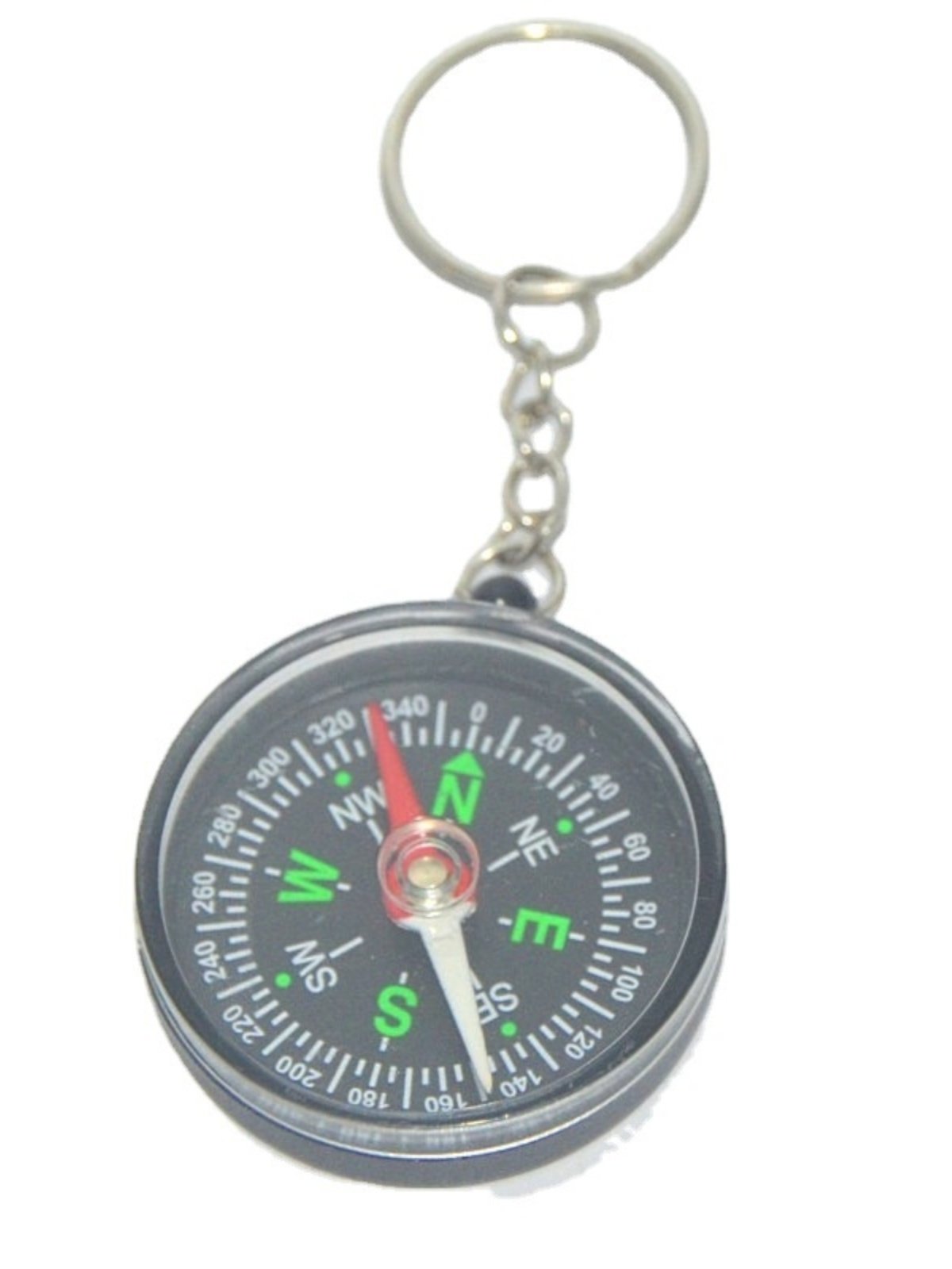 A car compass with a key button for a black student's outdoor school supplies indicates a printable northerly needle