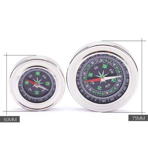 Hand-held plastic refilling compass in Chinese points to a 4.5 cm metallic multifunctional north compass