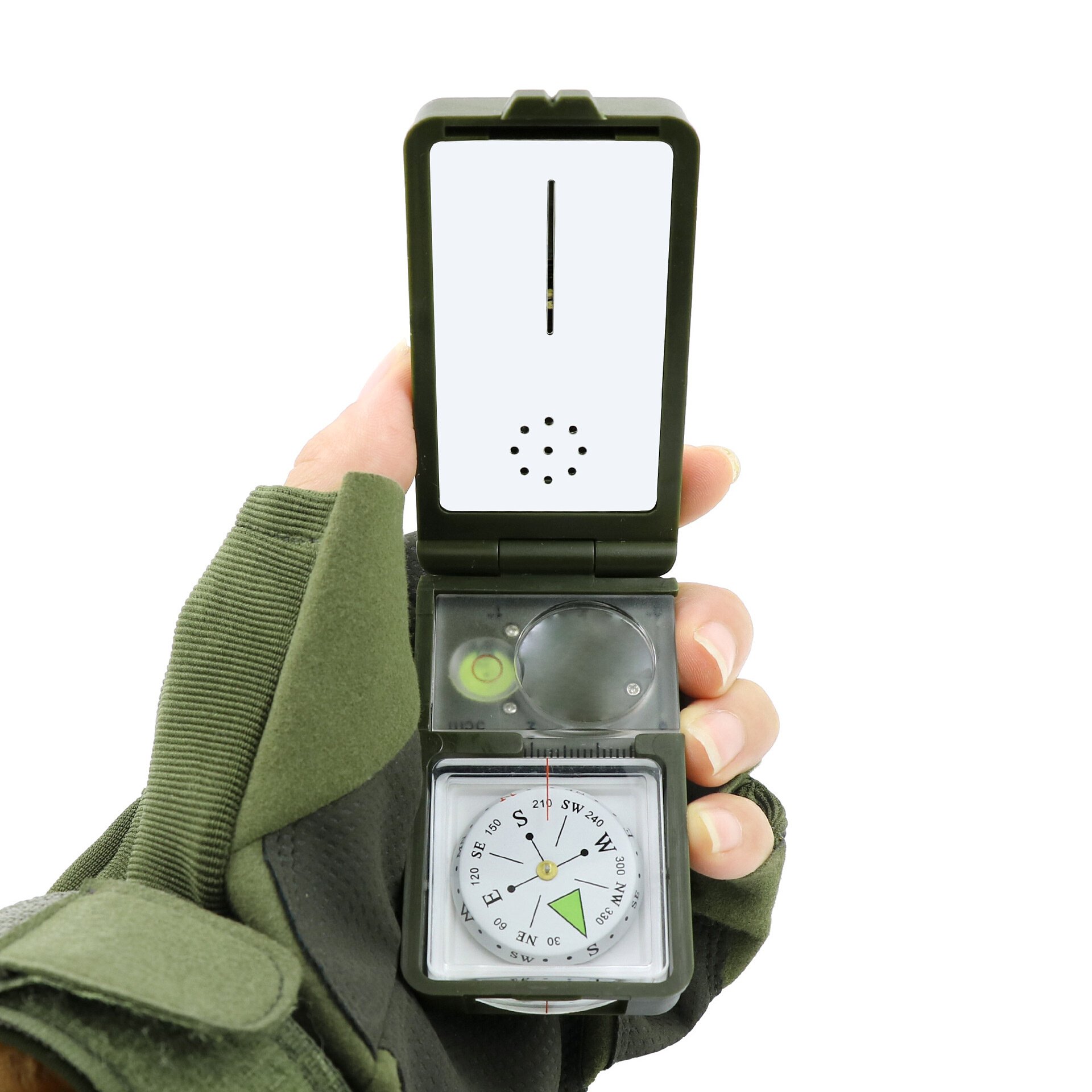 The compass is high-precision, 24 mountain compasses outside the house, and it has a multi-purpose pointer to carry the meter with it