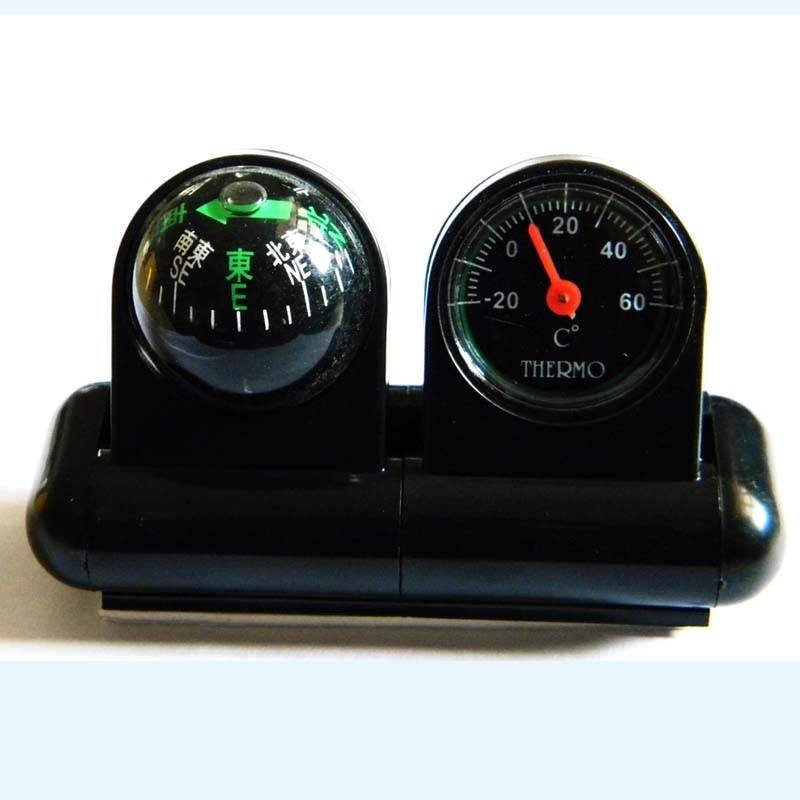 Car guide compass for car-car-borne thermometers