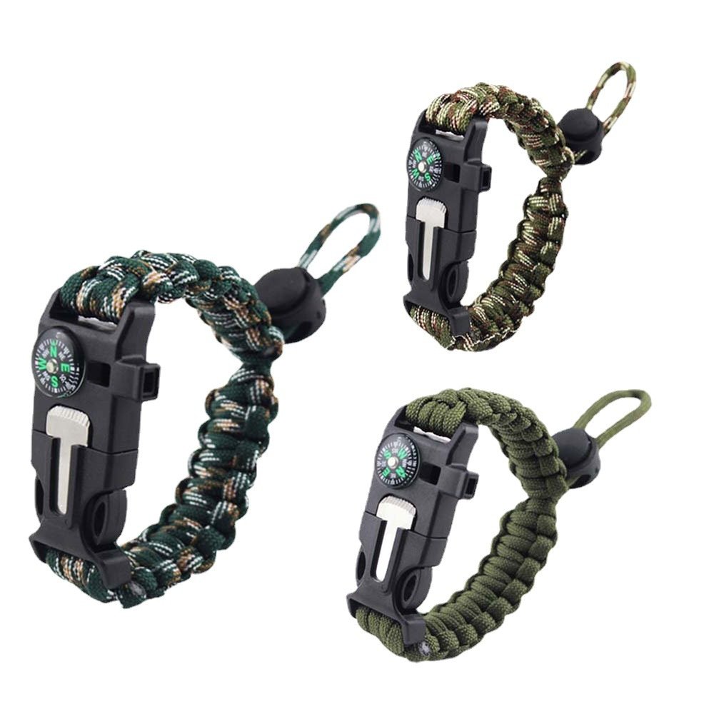 2 multi-purpose seven-core umbrella line compass pin buttons to adjust the firestone bracelet for the outside life of the ring