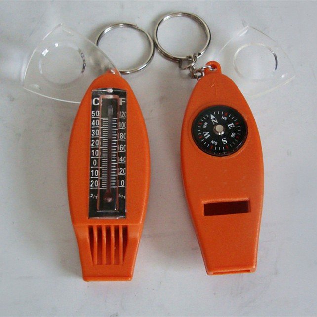 MULTIFUNCTIONAL OUTDOORS, THERMOMETERS, MAGNIFIERS, SURVIVAL WHISTLES, NORTHERLY NEEDLES, PORTABLE COMPASS H4-1