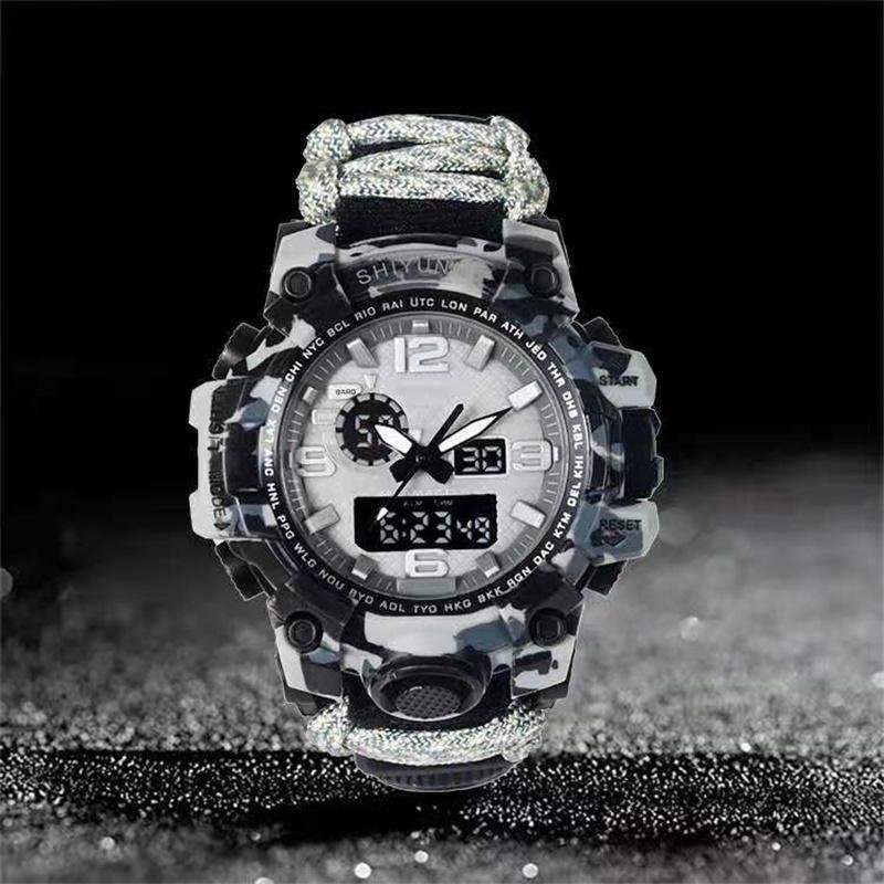 New multi-purpose life-saving umbrella line compass thermometer for men in the outdoors risking double-discretion motion table