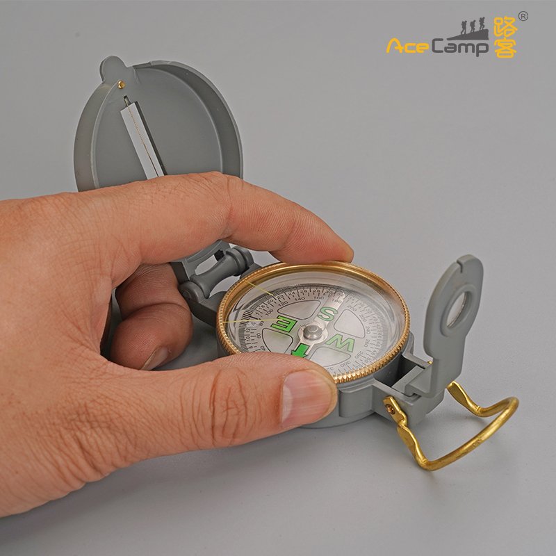 Acecamp metal compass professional, high-precision, outdoor-directed night compass pointing north