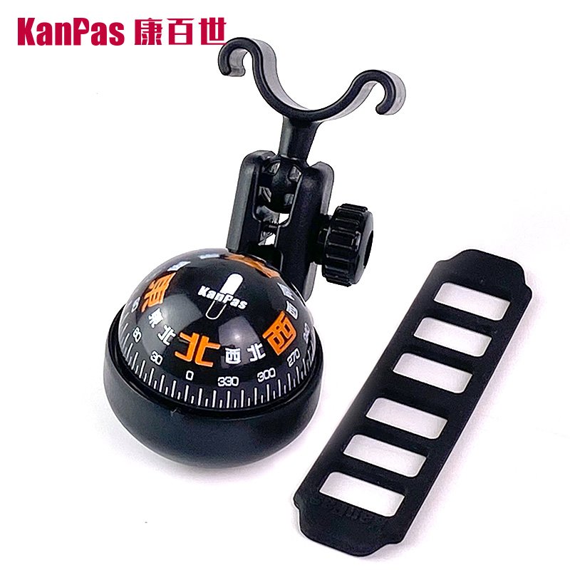 Indoor mirror guide ball with a northerly pointer to the cruiser compass