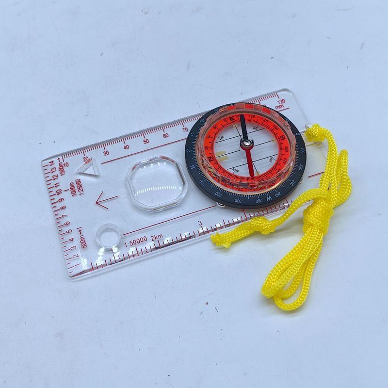 An outdoor compass, multifunctional map scale, means a trip to the north with a rope