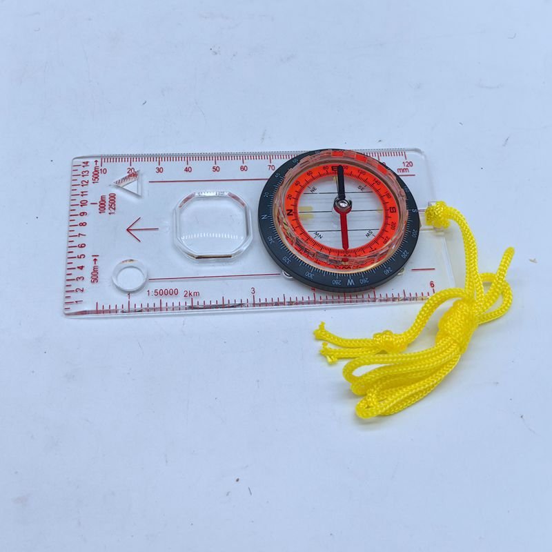 An outdoor compass, multifunctional map scale, means a trip to the north with a rope