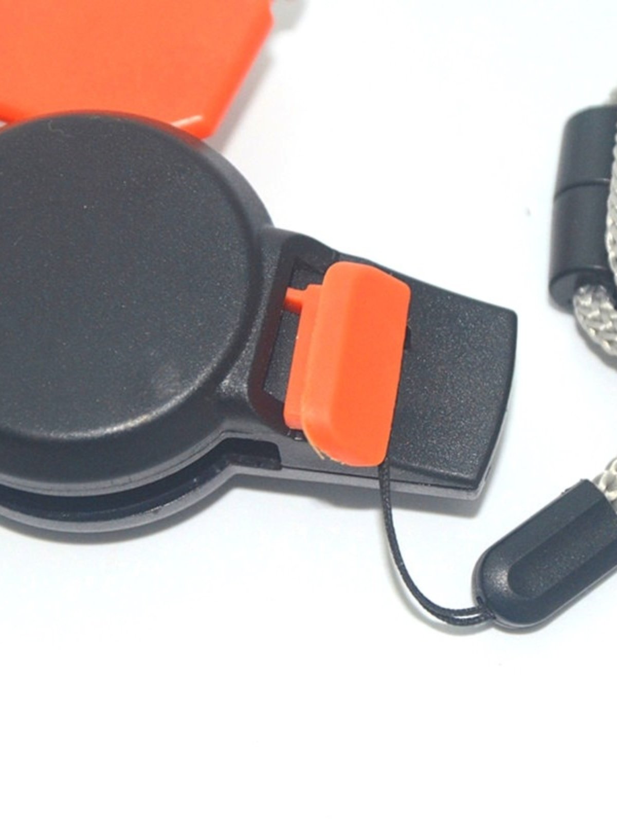 THERMOMETER REFLECTORS, SEVEN MULTI-PURPOSE COMPASSES, OUT-OF-HOUSE WHISTLES, SEVEN-AND-A-POST TAILOR-MADE LOGO