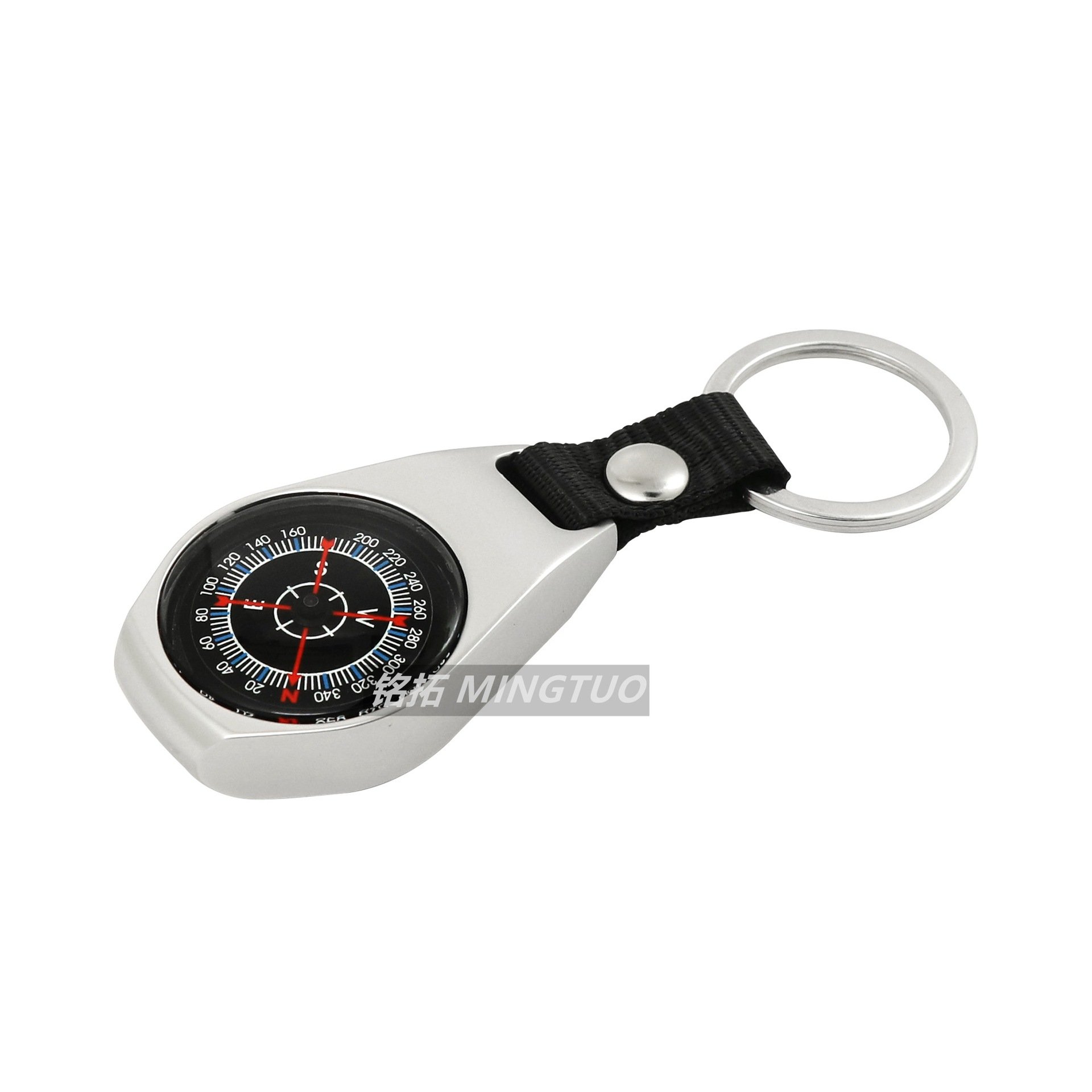 Instant zinc alloy key button compass, outdoor gift compass, northerly pin, printable, laser