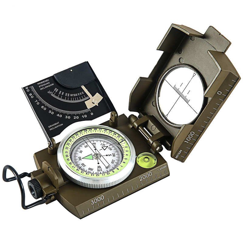 A high-precision guide, a professional, outdoor multi-purpose night-light orientation pointer to the northern pin, a geological compass of 24 mountains