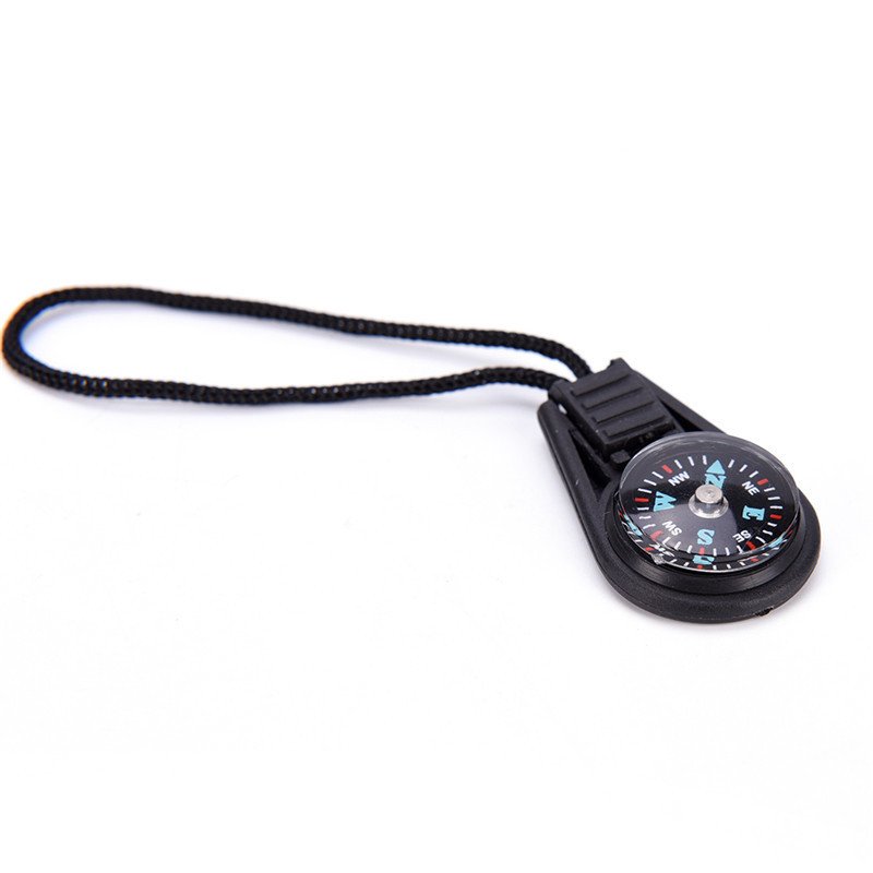20mm cord compass key pointer, outside point north rope zipper, pull it with a compass