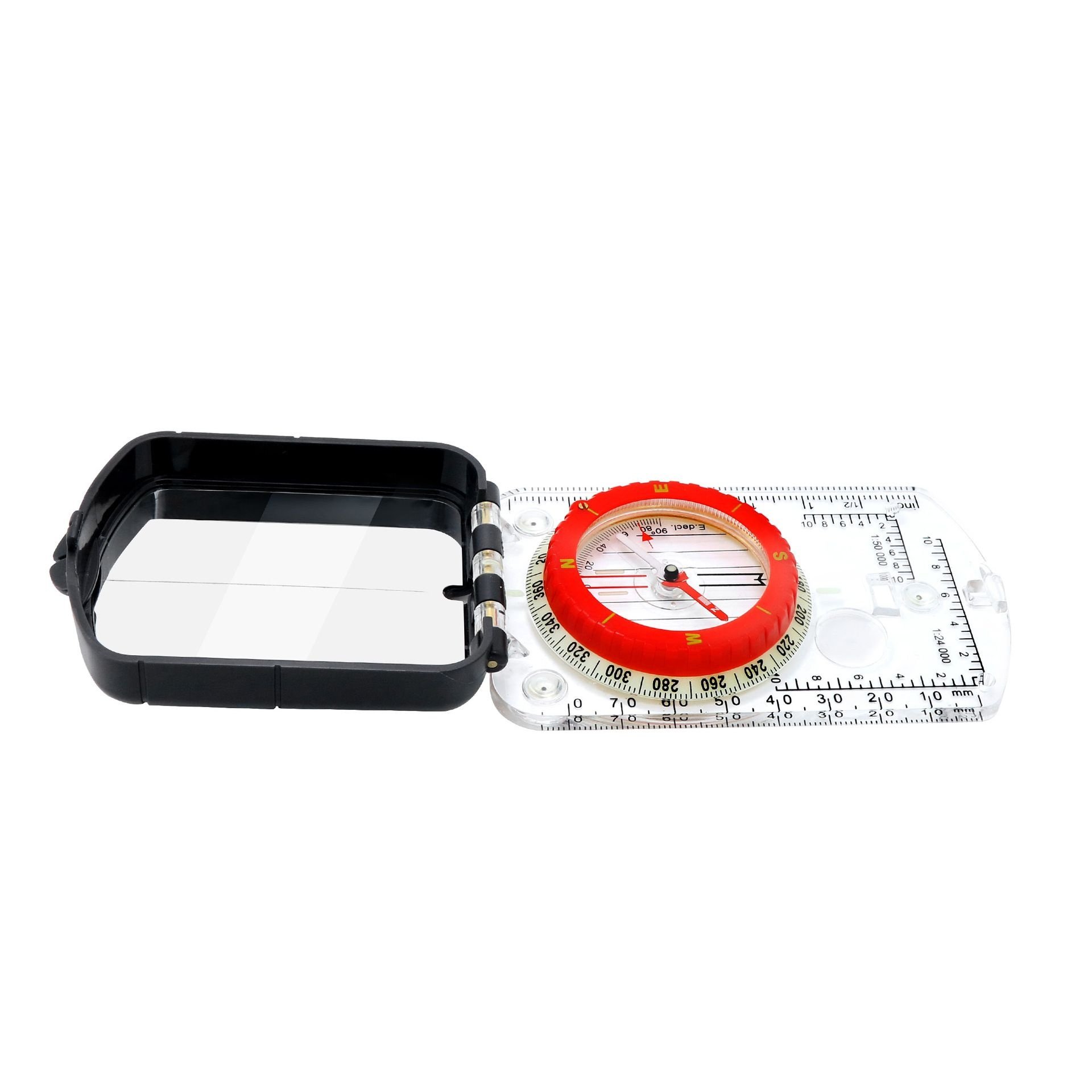 THE NEW DC45-6E MULTIPURPOSE COMPASS POINTS TO THE NORTH, WITH A MAGNETIC ANGLE TO ADJUST THE LED LIGHT