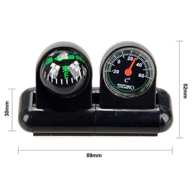 Camping of control table set-up in a vehicle with a high-precision guided compass on board a vehicle