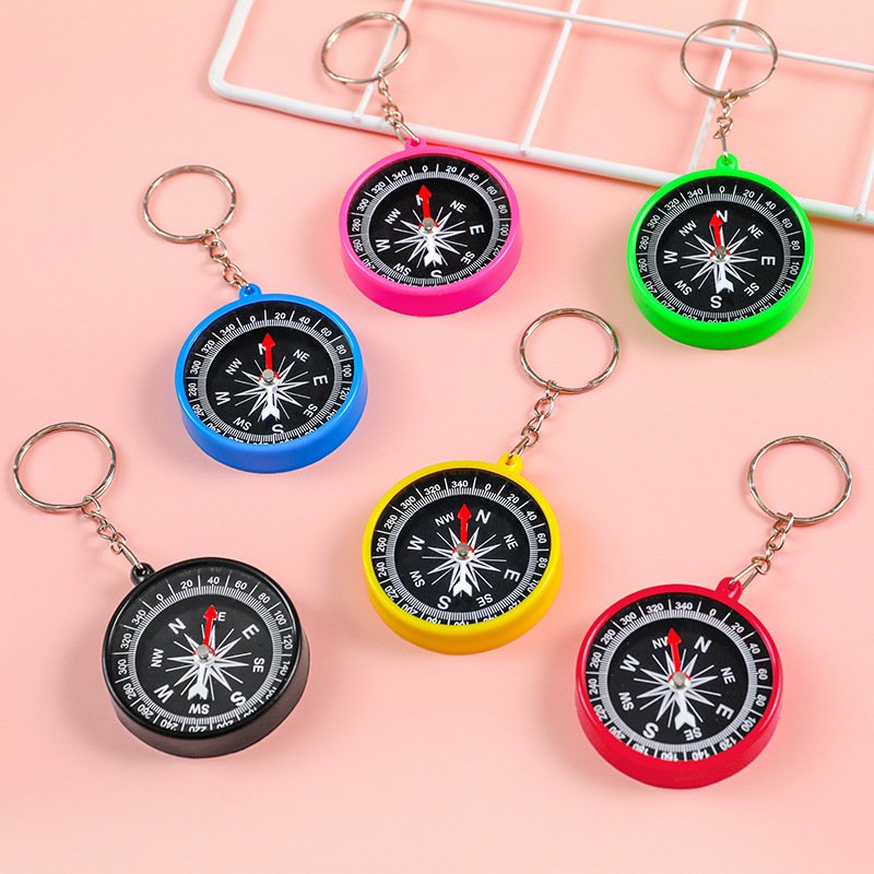 children's mini-outdoor key button compass, students' guide to science teaching aids for intellectual learning.fa