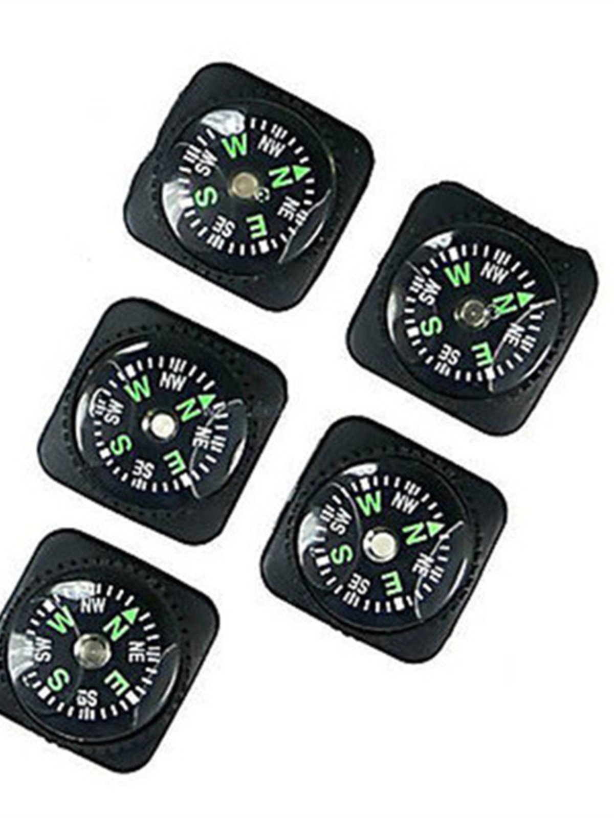 The mini compass, the outside watch button points to the north