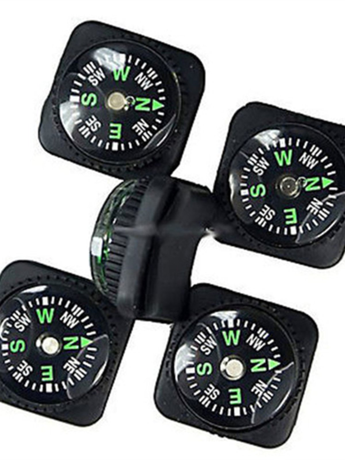 The mini compass, the outside watch button points to the north