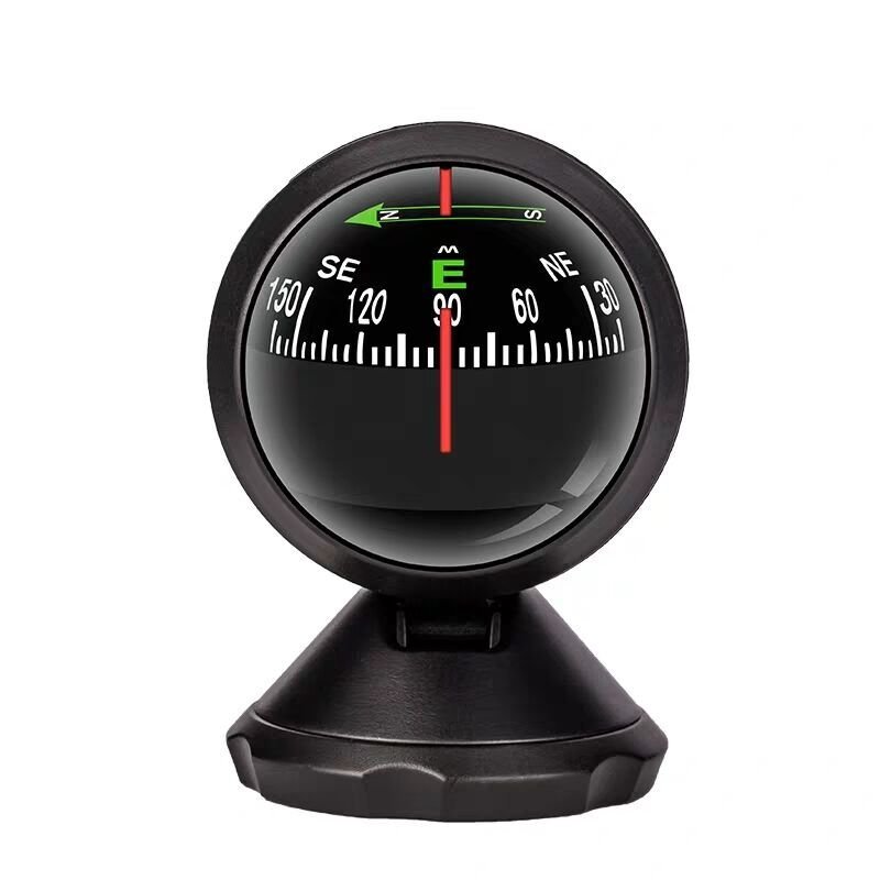 Car guide with a high-precision ramp guide ball pointing to the north pointer roller
