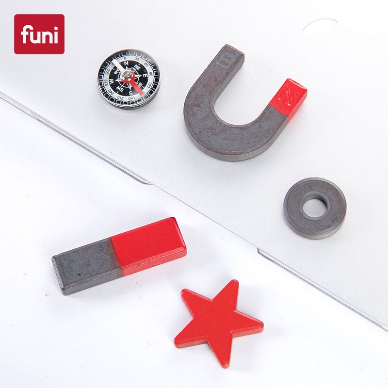 FUNNY CT-317 TEACHING MAGNET KIT, SOUTHERN ARCTIC BAR MAGNET, U-STYLE HORSE HOOF RING COMPASS