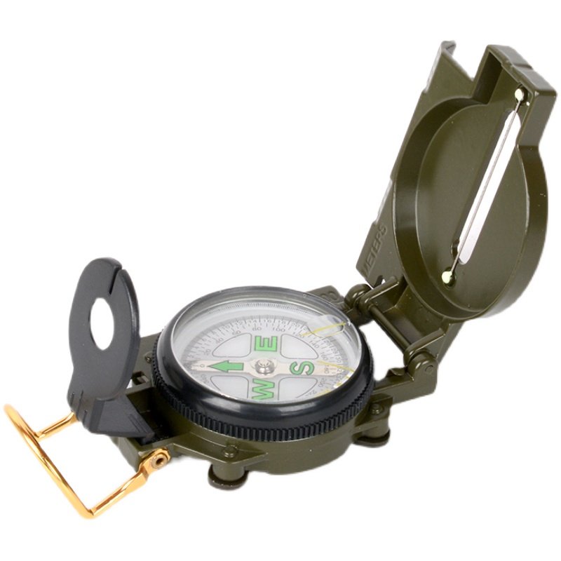 Outdoors point to a multi-purpose camper guide with a single-armor war equipment