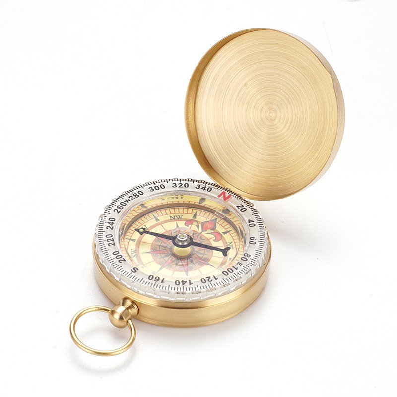 PURE COPPER POINTER NORTHERLY. G50 TWIRLING GUIDE. MULTIFUNCTIONAL MOUNTAIN-CAPPED NIGHTLIGHT COMPASS