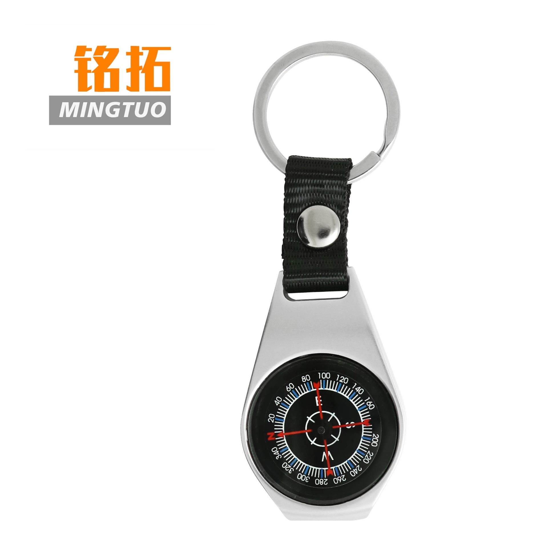 Instant zinc alloy key button compass, outdoor gift compass, northerly pin, printable, laser