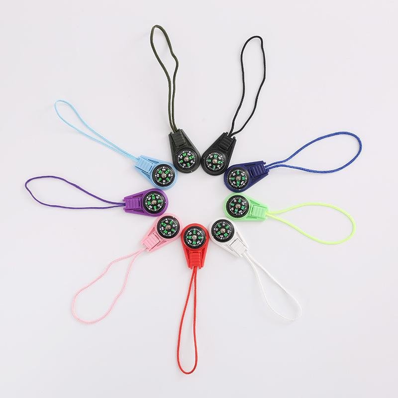 Fashion portable guide, multi-purpose outdoor identification pointer, 9-coloured compass compass