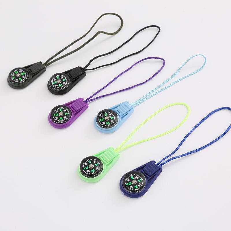 Fashion portable guide, multi-purpose outdoor identification pointer, 9-coloured compass compass