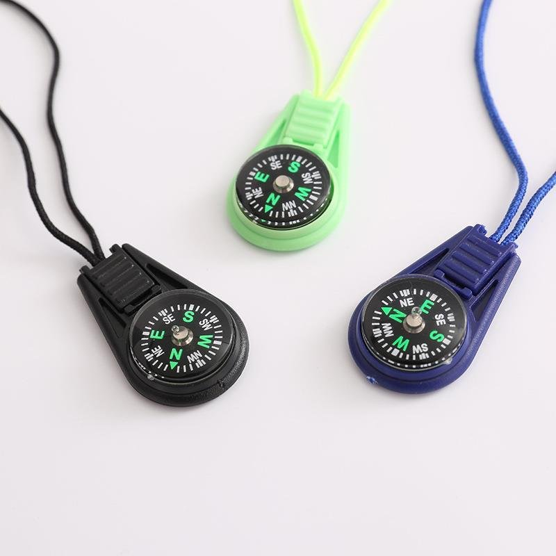 Fashion portable guide, multi-purpose outdoor identification pointer, 9-coloured compass compass