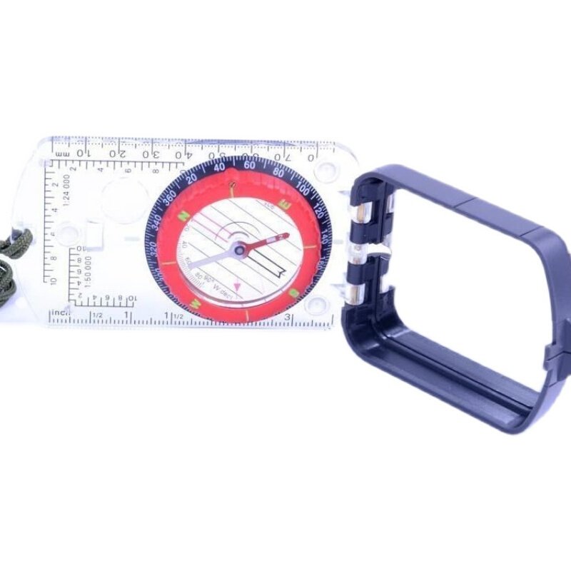 An outdoor multi-purpose guide with a northerly northerly pointer, map the sports angle light
