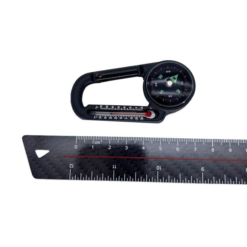 Camp Aluminium Alloy Multi-Purpose Key button \ Mountain button compass \ Guide thermometer