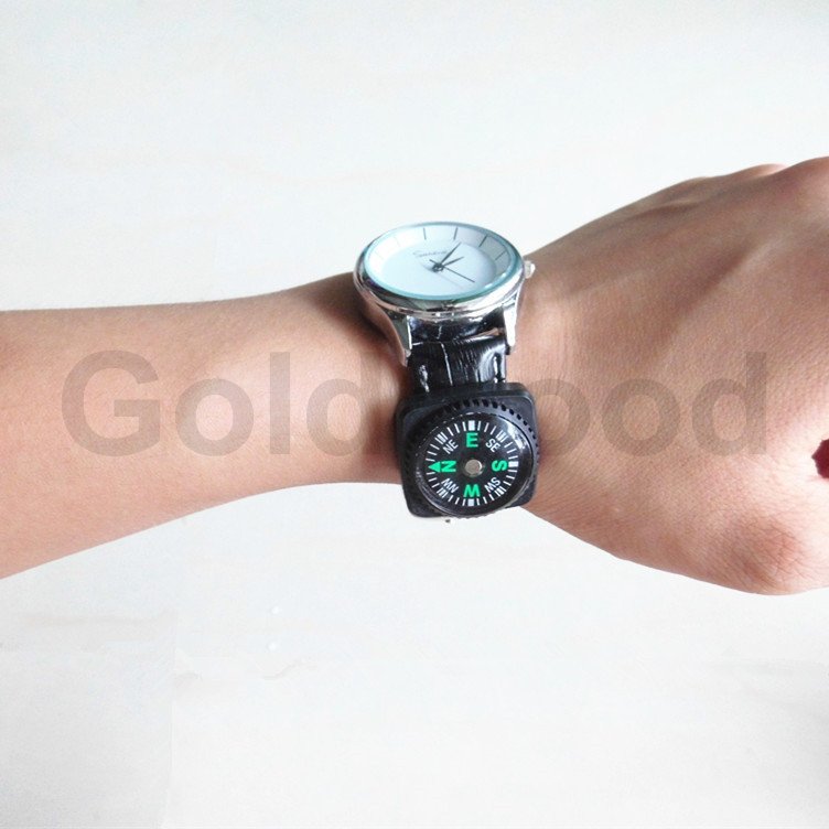 a leather compass with a width of less than 21mm outside directional northerly pointer, such as a knit belt