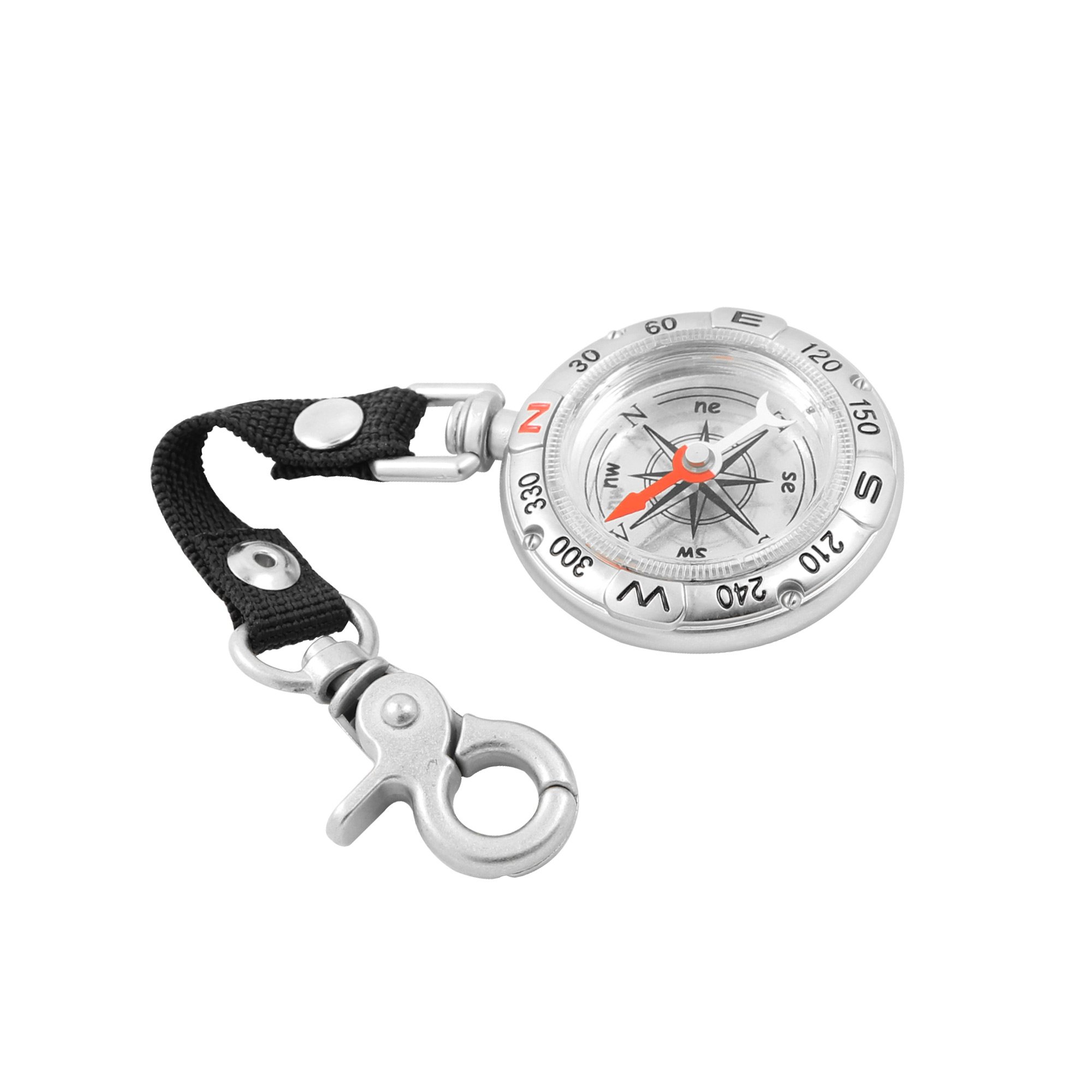 a retrobular graph pointing to the high quality of metal navigation in the field, a european precision compass customized logo