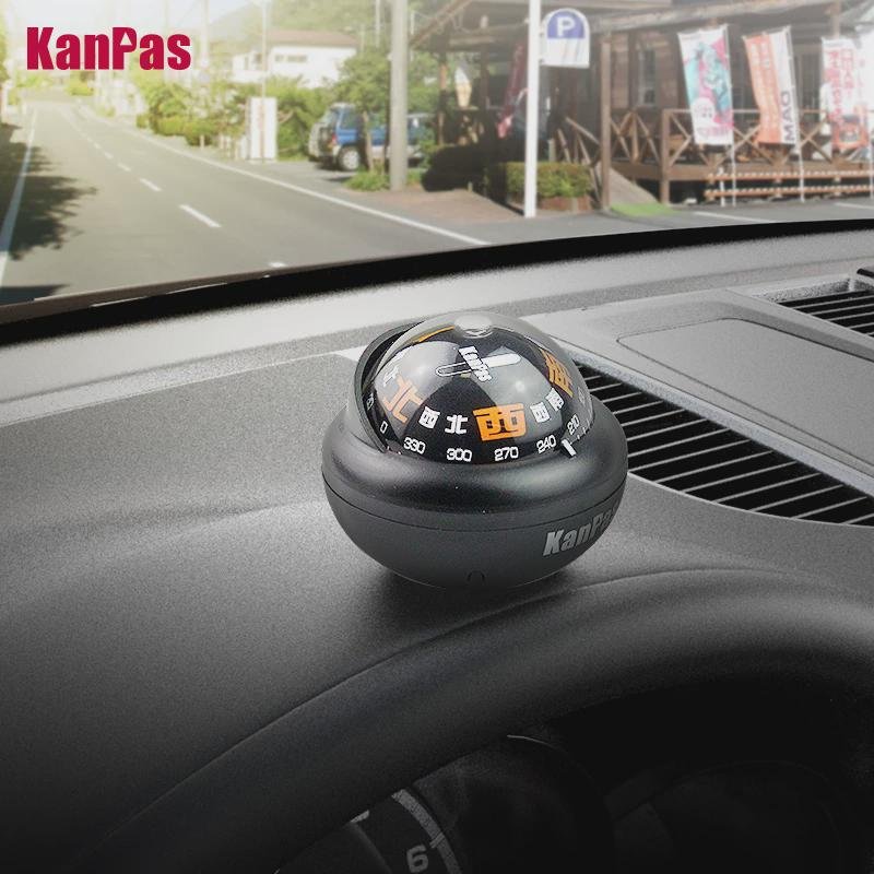 Kanpas' special-purpose tic guide to car-loading, high-precision compass to north