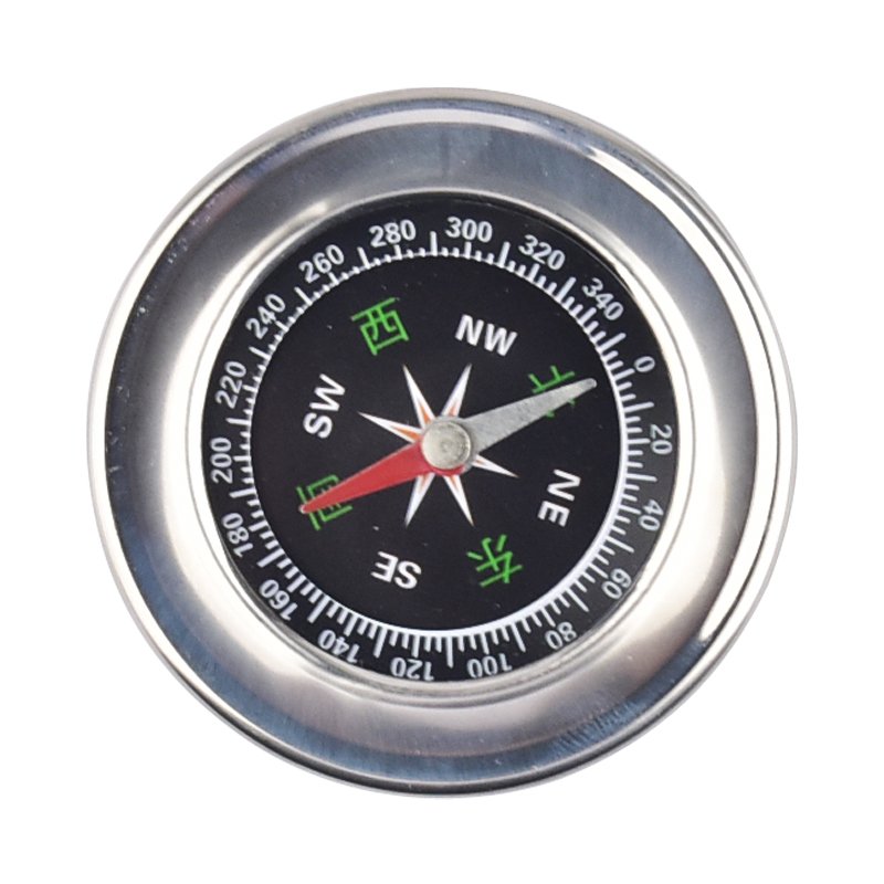 The primary school children ' s science mini-test kit points to a large physical teaching device for the direction of the northern needle