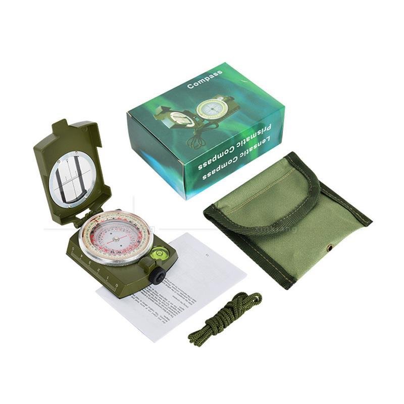 Multi-purpose compass fluorescent loops, outdoor travel points to the north, camping supplies for mountain-mounted geologic compasses
