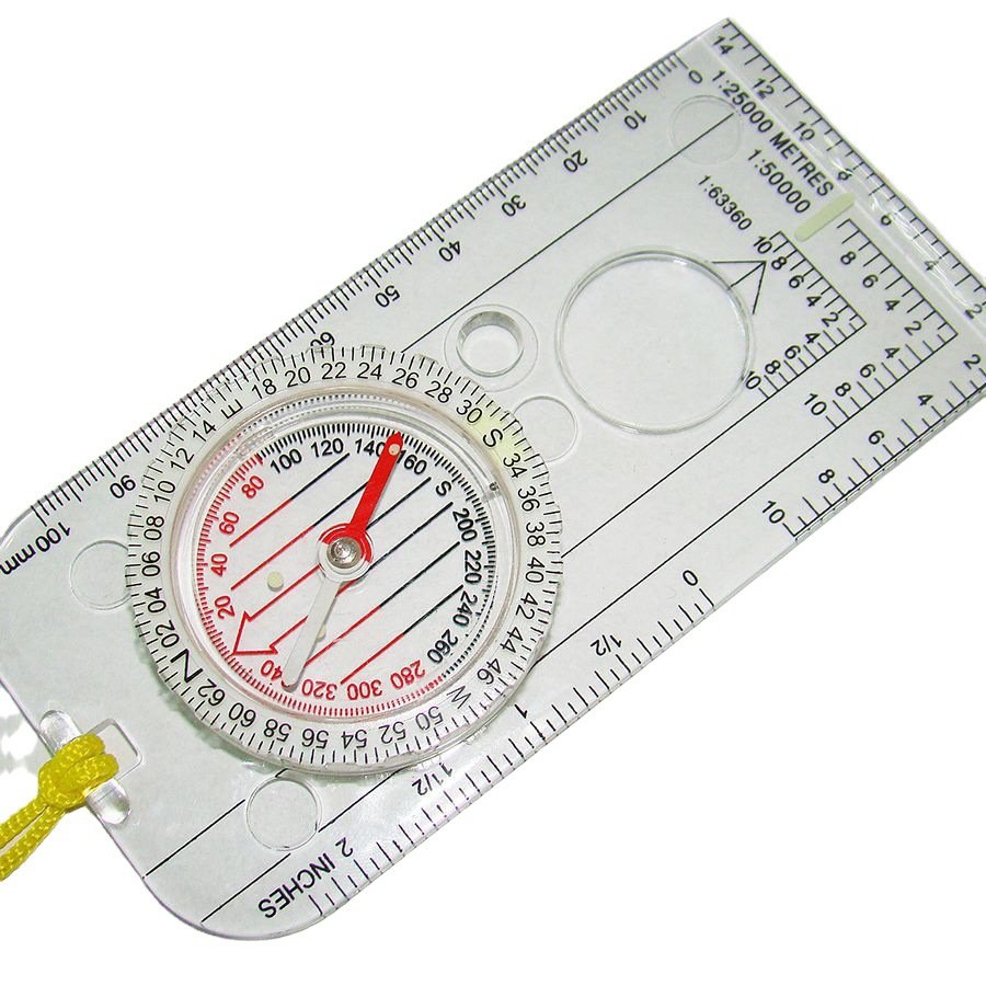 MAP SCALE GUIDE, DC40-3A, FOR TRAINING IN THE ORIENTATION FIELD, NORTH POINTER