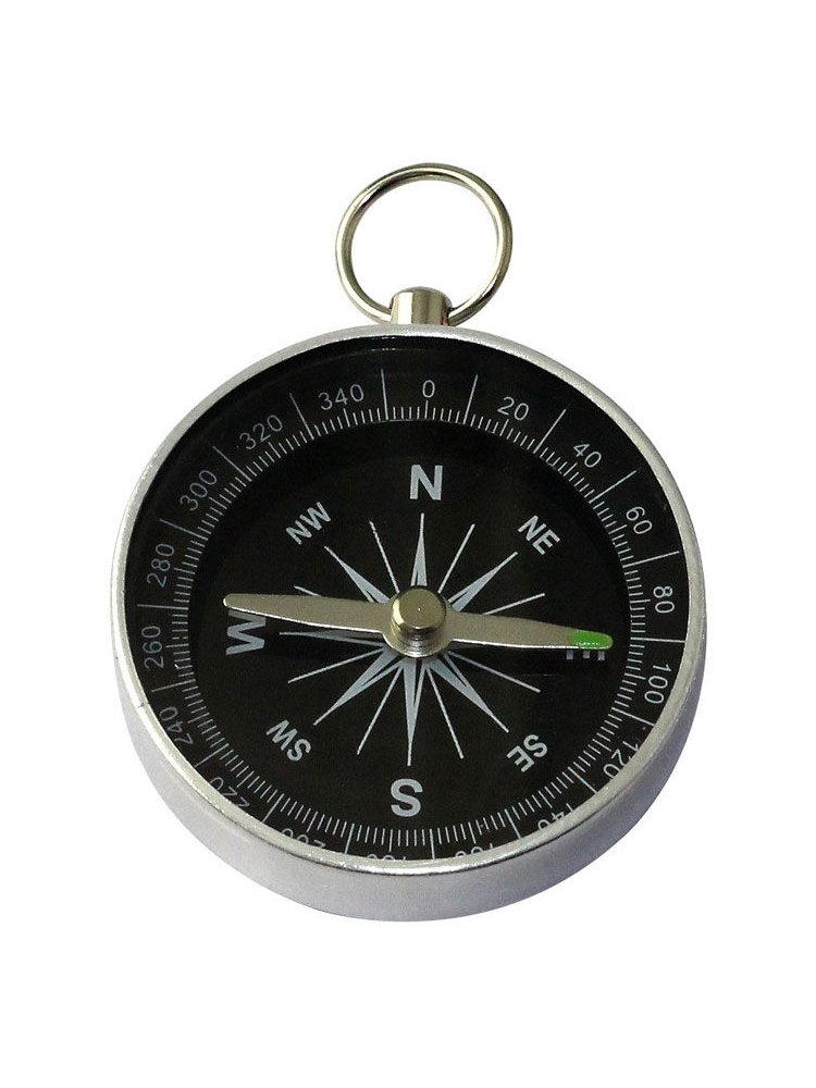 THE G44 DIAMETER RING KEY BUTTON IS USED TO POINT THE NORTHERLY POINTER WITH THE ALUMINUM ALLOY TO THE FIELD CAMP