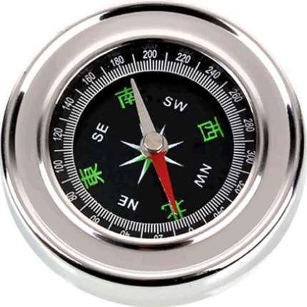 The stainless steel on the compass points to the northerly pointers in the direction of the super-larger hand-portable climber