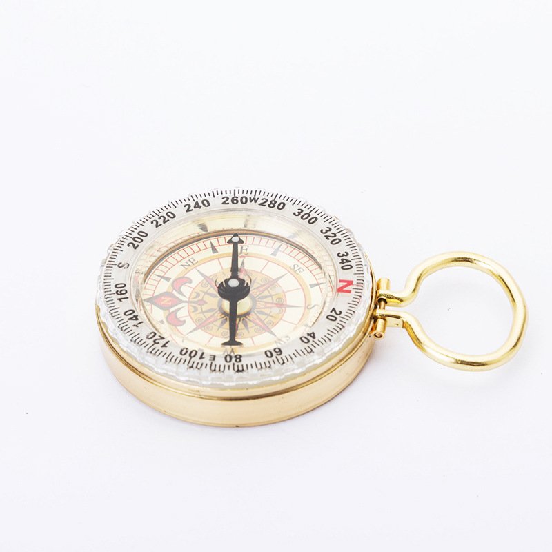 G50B HIGH-QUALITY BRASS COMPASS, HIGH-PRECISION LIGHT, NORTH PIN KEY BUTTON COMPASS