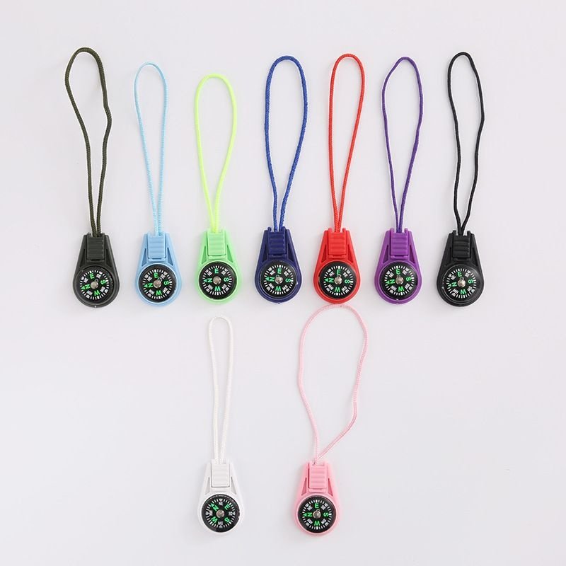 Fashion portable guide, multi-purpose outdoor identification pointer, 9-coloured compass compass