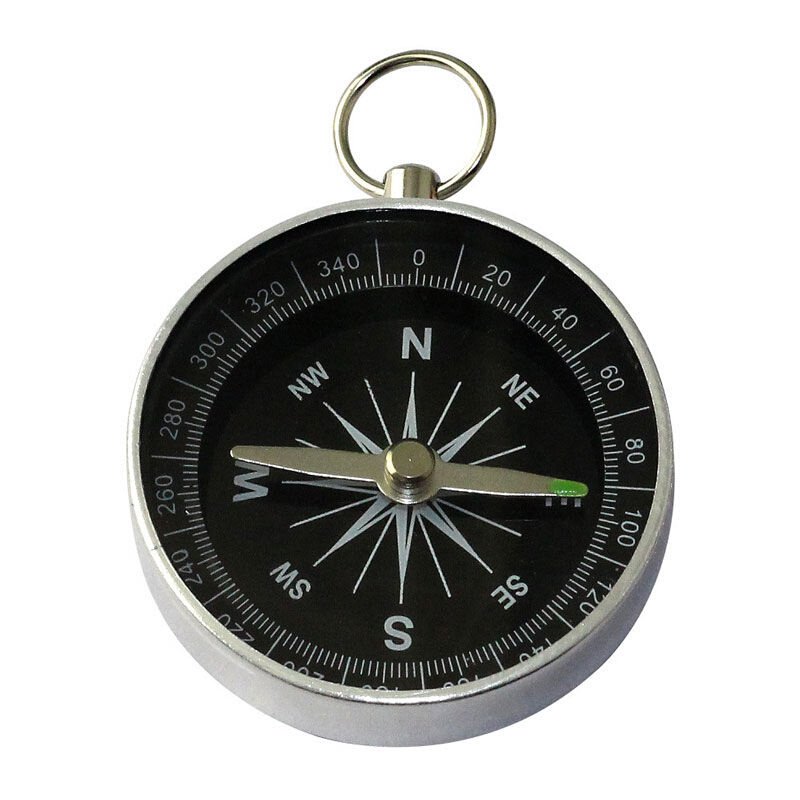 THE G44 DIAMETER RING KEY BUTTON IS USED TO POINT THE NORTHERLY POINTER WITH THE ALUMINUM ALLOY TO THE FIELD CAMP